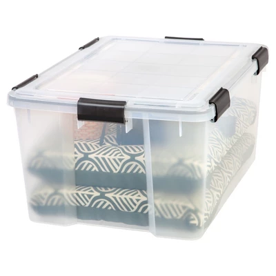 IRIS 62qt WeatherPro Plastic Storage Bin Clear - Image 2