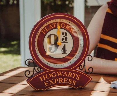 Silver Buffalo Harry Potter Hogwarts Express Platform 9 3/4 Desk Clock | 9 Inches Tall - Image 3