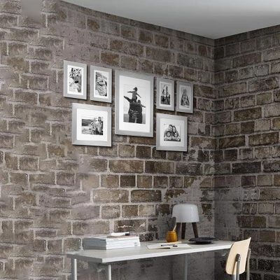 7pc Decorative Stamped Photo Frame Set Silver - Stonebriar Collection - Image 5