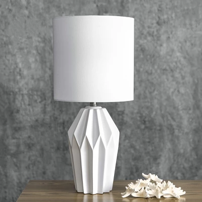 NuLOOM Bryan Ceramic 24" Table Lamp Lighting - White 24" H X 11" W X 11" D - Image 2