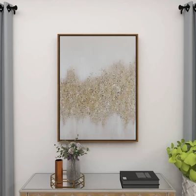 Glam Metal Abstract Framed Wall Art With Gold Frame Gold - CosmoLiving By Cosmopolitan - Image 6
