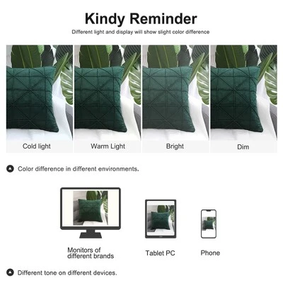 PiccoCasa Velvet Soft Square Decorative Plaid Throw Pillow Cases - Image 5