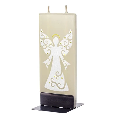 Christmas 5.75" Angel Hand Painted Flatyz Candles - Flame Candles - Image 2