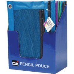 Charles Leonard Inc 2 Pocket Pencil Pouch 24/CT Assorted 76350ST