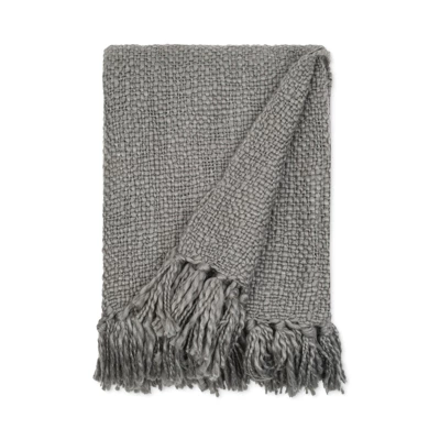 Slub-Yarn Throw Blanket With Fringe Trim 50" X 60" - Becky Cameron - Image 9