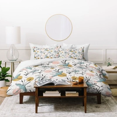 Heather Dutton Marshland Birds Duvet Set - Deny Designs