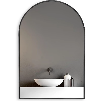 Serio 30"x 20" Arch Top Aluminum Alloy Framed Rectangular Bathroom Mirrors - The Pop Home - Image 2