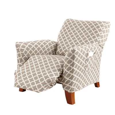 Great Bay Home Stretch Printed Washable Recliner Slipcover