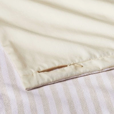 Heavyweight Linen Blend Stripe Comforter & Sham Set - Casaluna™ - Image 5