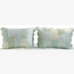 Juniper Geometric Patterns Pillow Sham Standard 20" X 26" Sage By Barefoot Bungalow