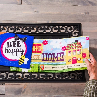 Evergreen Indoor Outdoor Doormat Bundle Set Of 5 - Frame And 4 Welcome Seasonal Inserts Halloween Pumpkin Gnome Gather Harvest Thanksgiving - Image 6