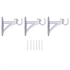 Kenney Fast Fit Easy Install Jamey 5/8" Decorative Window Curtain Rod