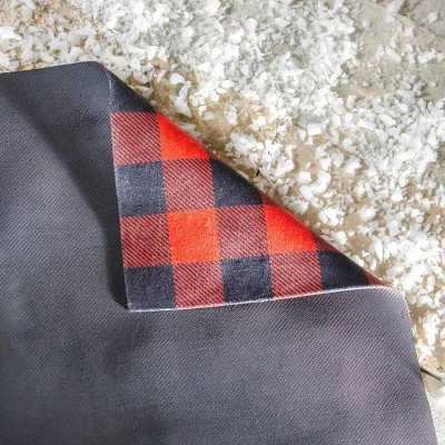 Evergreen Red And Black Buffalo Check Layering Mat 11.5 X 9.5 Inches Indoor And Outdoor Decor - Image 2