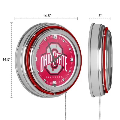 The Ohio State University Neon Clock - 14" Diameter - Image 2