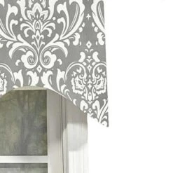 Ozbourne Cornice Syel 3" Rod Pocket Valance 50" X 17" Gray By RLF Home