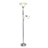 71" 3-way 2 Light Mother Daughter Floor Lamp Brushed Nickel - Elegant Designs