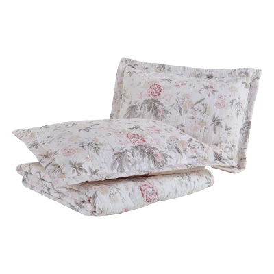 Pink Breezy Floral Quilt Set - Laura Ashley - Image 6