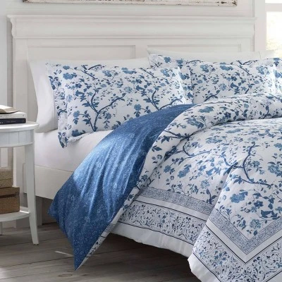 Charlotte Reversible Duvet Cover Set Blue - Laura Ashley - Image 4