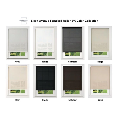 Linen Avenue Cordless 5% Solar Screen Standard Roller Shade, Black, Charcoal, And Gray - Image 5