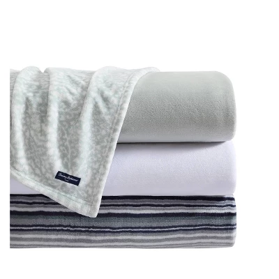 Organic Cotton Patterned Bed Blanket Blue - Tommy Bahama - Image 4