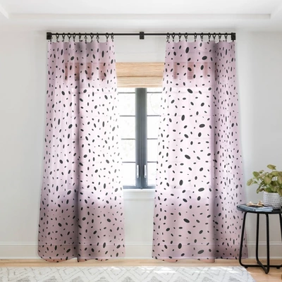 Emanuela Carratoni Bubble Pattern On Pink Single Panel Sheer Window Curtain - Deny Designs - Image 3