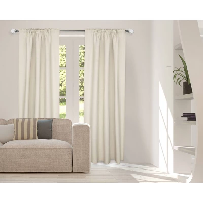 Decorative Drapery Curtain Rod With Faceted Crystal Finials Brushed Nickel - Lumi Home Furnishings - Image 3