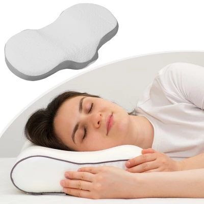 Unique Bargains Neck And Shoulder Support Pain Ease Polyester Cotton Memory Foam Bed Pillow 1 Pc - Image 5
