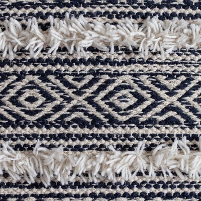 Ouray Pouf Blue/Ivory - Anji Mountain - Image 4