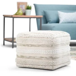 Silva Square Pouf Natural - WyndenHall