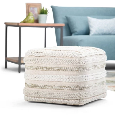 Silva Square Pouf Natural - WyndenHall