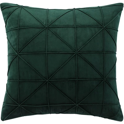 PiccoCasa Velvet Soft Square Decorative Plaid Throw Pillow Cases