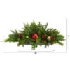 Nearly Natural 24-in Cedar Pine, Pinecones And Ornaments Artificial Christmas Arrangement In Tin Vase