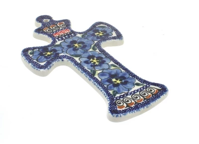 Blue Rose Polish Pottery 1089 Zaklady Cross - Image 2
