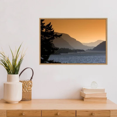 23" X 16" Scenic View Of The Columbia River Gorge By David Frazier Danita Delimont Framed Canvas Wall Art - Amanti Art - Image 6
