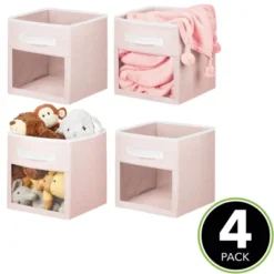 MDesign Kids Fabric Storage Organizer Cube - 4 Pack