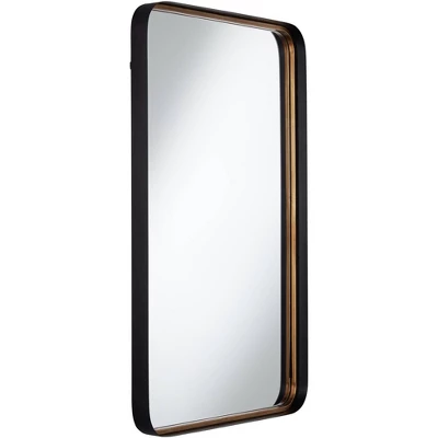 Uttermost Andi Rectangular Vanity Decorative Wall Mirror Modern Beveled Glass Gold Black Iron Frame 24" Wide For Bathroom Bedroom Home House Entryway - Image 3