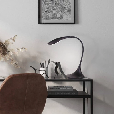 15.4" Desk Table Lamp (Includes LED Light Bulb) Black - Cresswell Lighting - Image 3