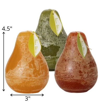 Warm Neutral Pear Candles Kit - Set Of 3 - Image 2