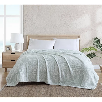 Organic Cotton Patterned Bed Blanket Blue - Tommy Bahama - Image 2