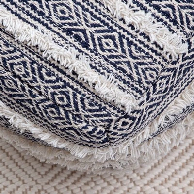 Ouray Pouf Blue/Ivory - Anji Mountain - Image 6