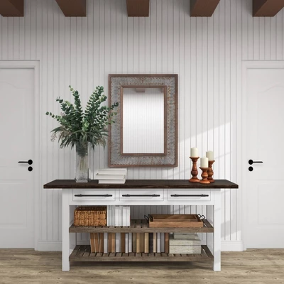 Set Of 3 Rustic Pillar Candle Holder - Olivia & May - Image 16