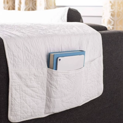 Floral Chair Furniture Protector White - Sure Fit - Image 3