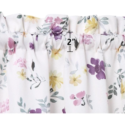 Trinity Oxford Cloth Flower Brocade Curtains For Half Window Farmhouse