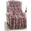 Kate Aurora Ultra Soft & Cozy Christmas Plaid Reindeer Plush Throw Blanket Cover - 50 In. W X 60 In. L